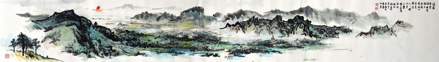 Winding Paths and Towering Peaks Enveloped in Green