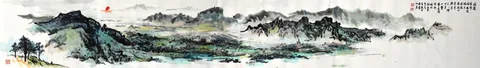 Winding Paths and Towering Peaks Enveloped in Green