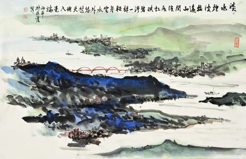 Mist over Tamsui Meets the Distant Hills